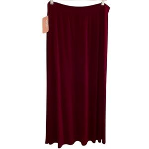 Vikki Vi Ruby Red A-Line Maxi Skirt